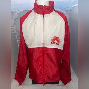 Vintage 80s Team Canada Red + White Windbreaker